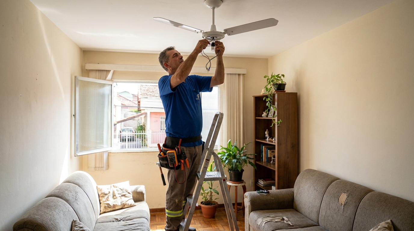 Instalação de Ventilador de Teto perto de mim em Duque de Caxias‑RJ